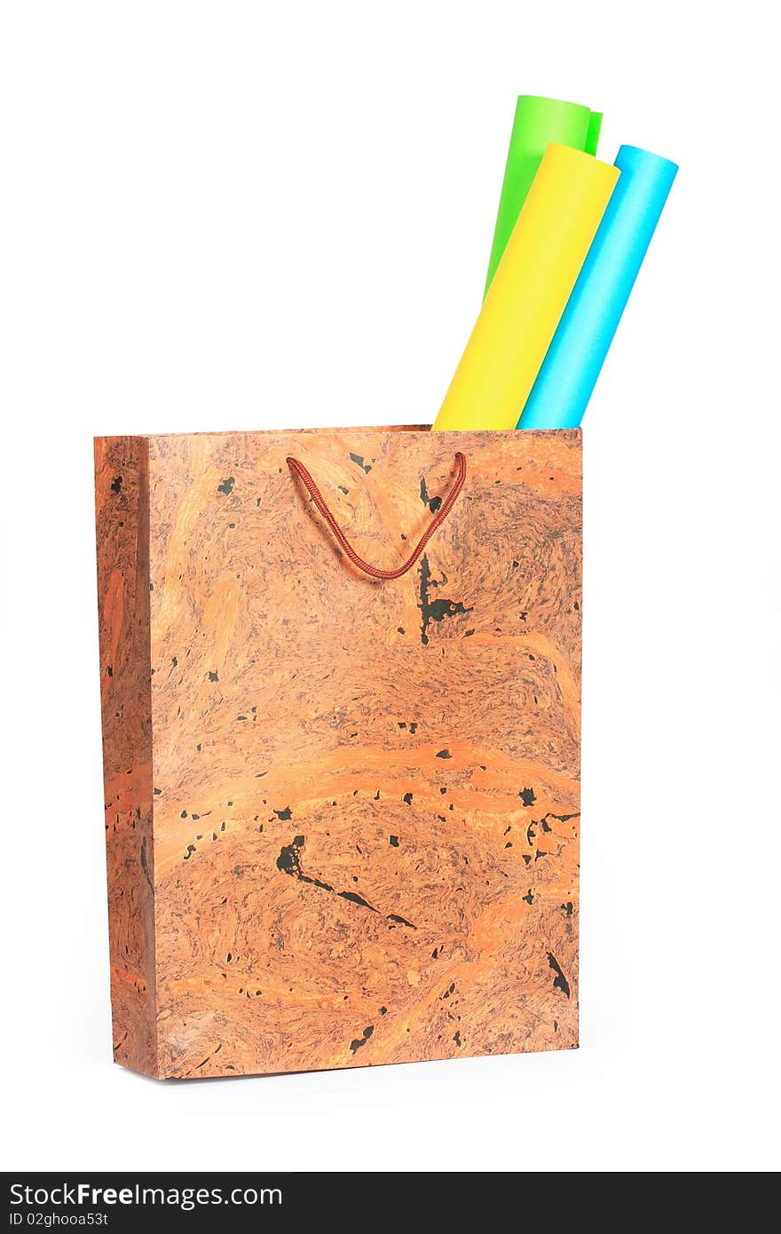 Bag with color paper