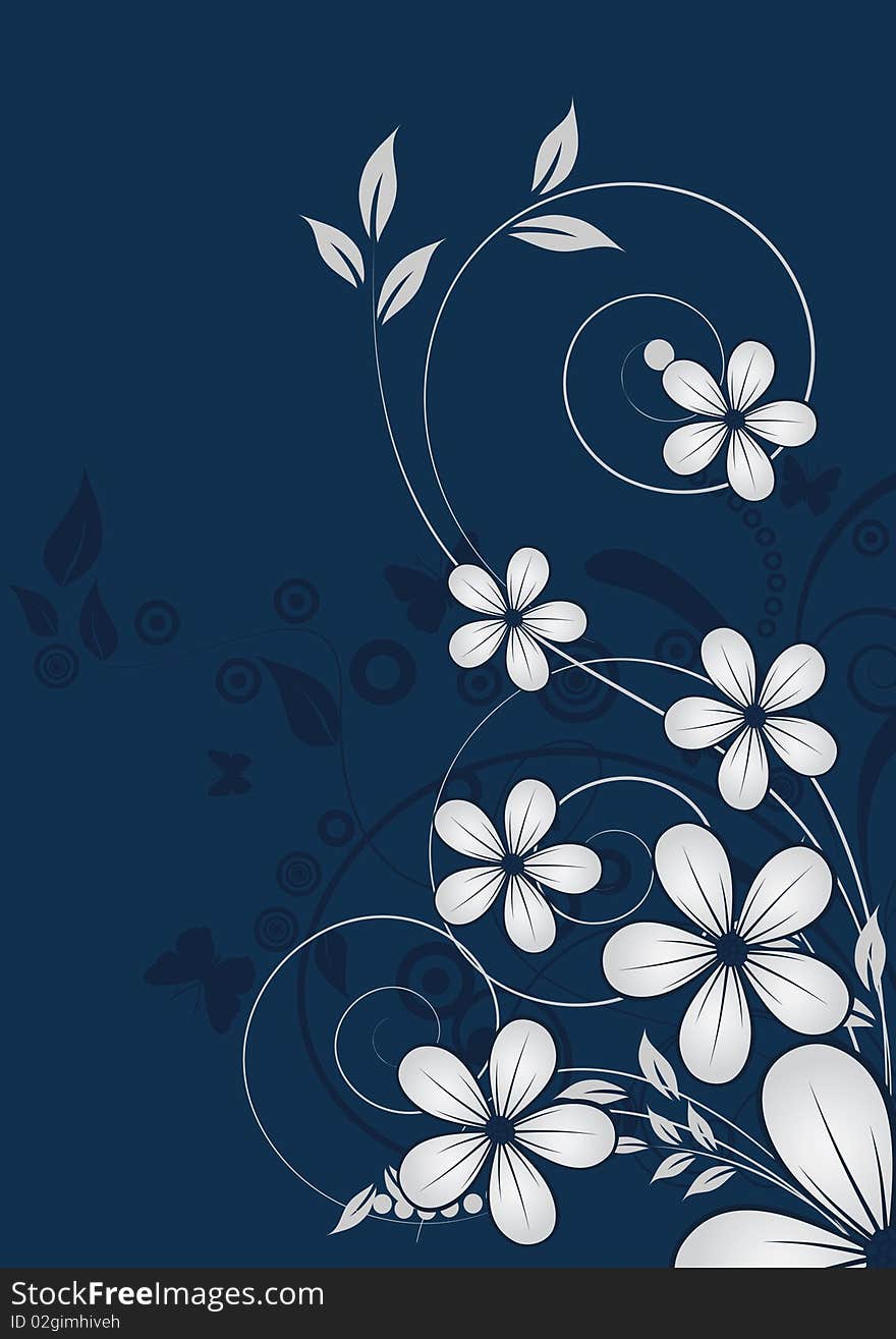 Abstract flowers background with place for your text. Abstract flowers background with place for your text