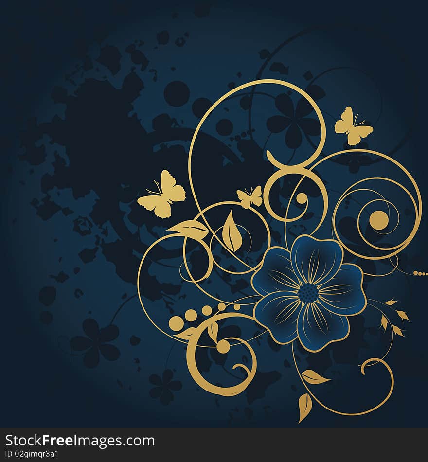 Abstract flowers background with place for your text. Abstract flowers background with place for your text