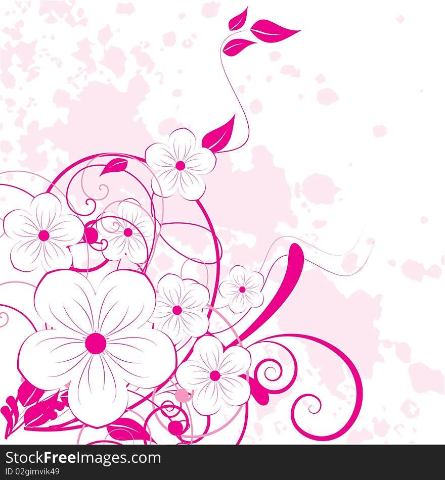 Abstract flowers background with place for your text. Abstract flowers background with place for your text