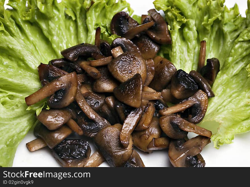 Grilled mushrooms