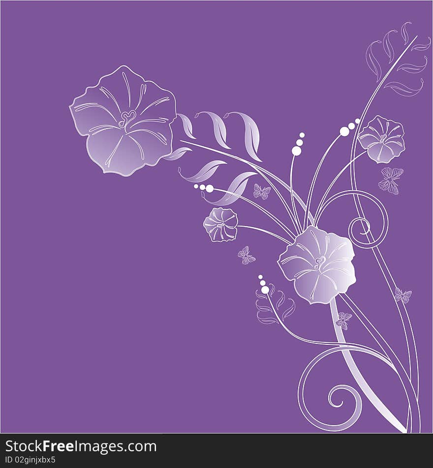 Abstract floral background with place for your text