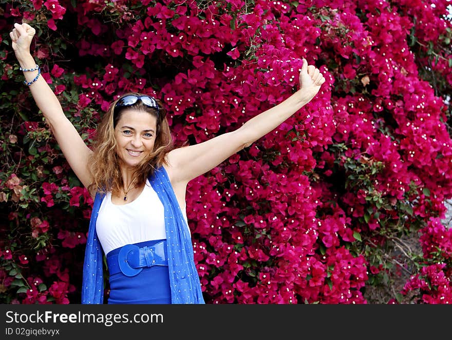 Happy Young Women Celebrating Her Success