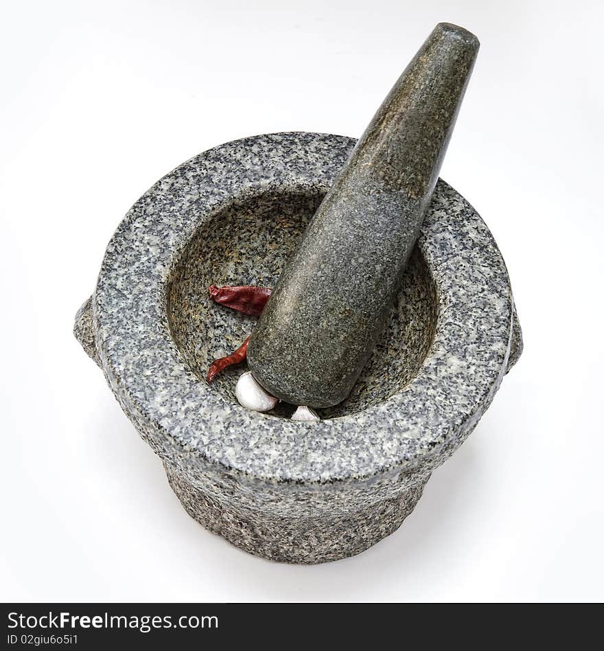 Stone mortar for grinding spices. Stone mortar for grinding spices.