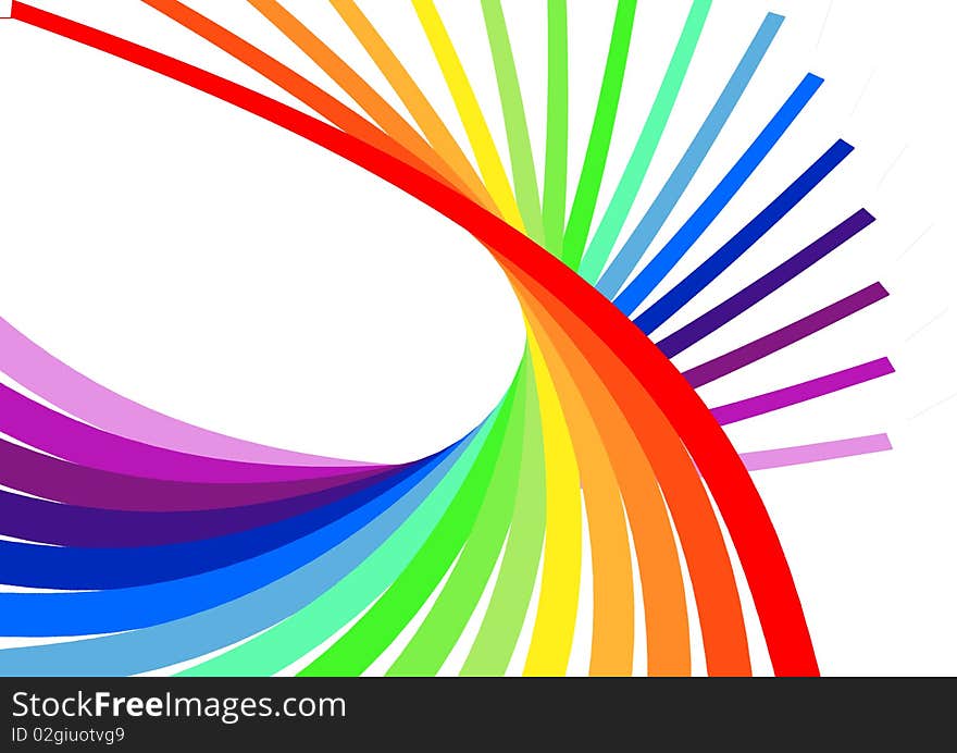 Abstract Illustration with colorful curved lines. Abstract Illustration with colorful curved lines.