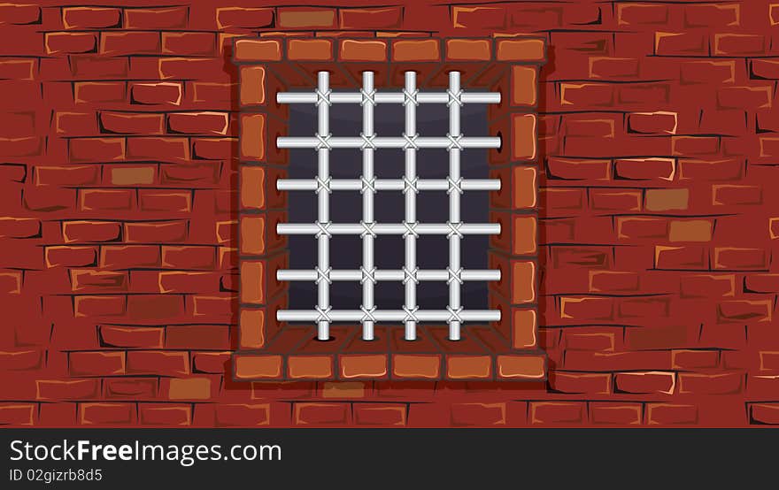 Seamless prison wall with cell window