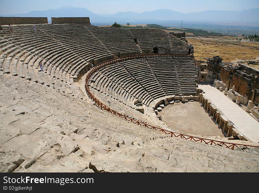 Old Roman Amphitheater in a Turkey