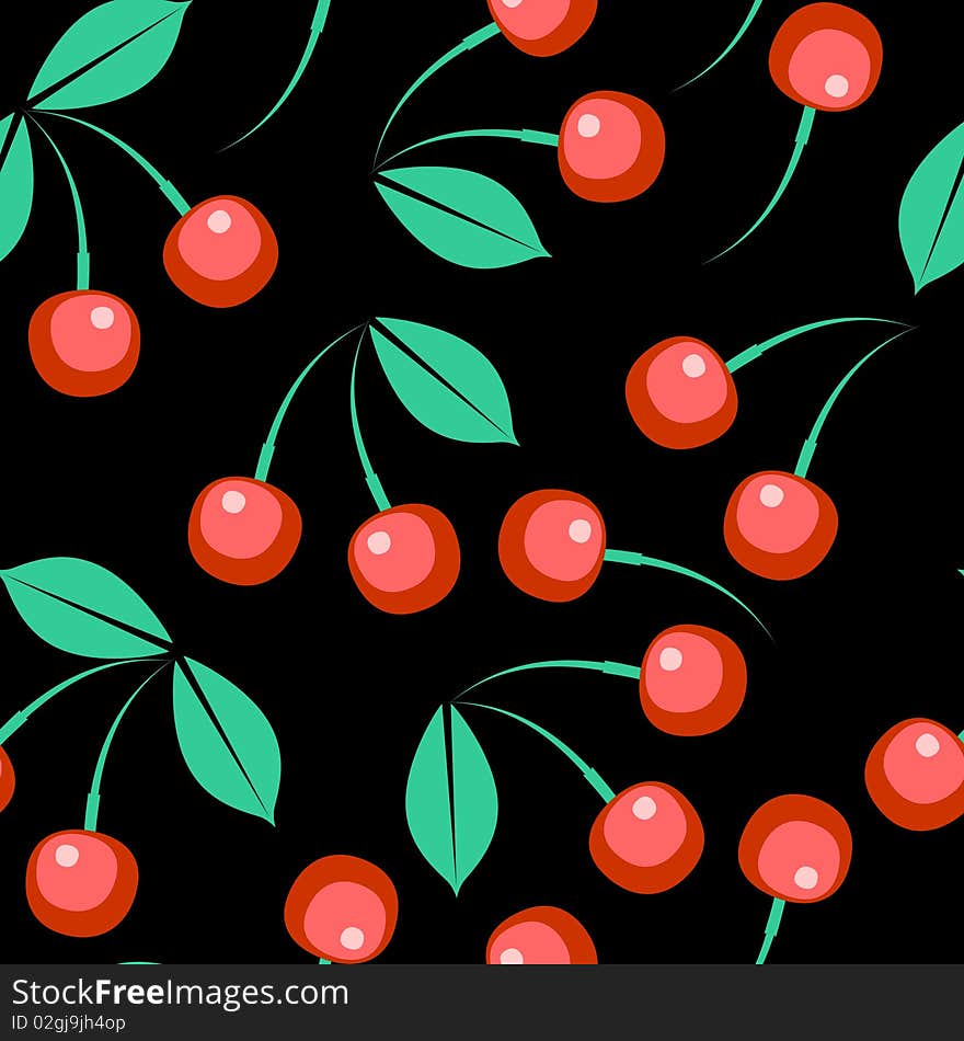 Vector. Seamless berry ornament  in color 274. Vector. Seamless berry ornament  in color 274