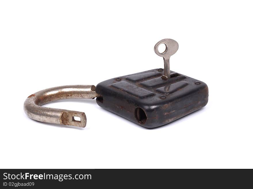 Padlock. Isolated object on a white background