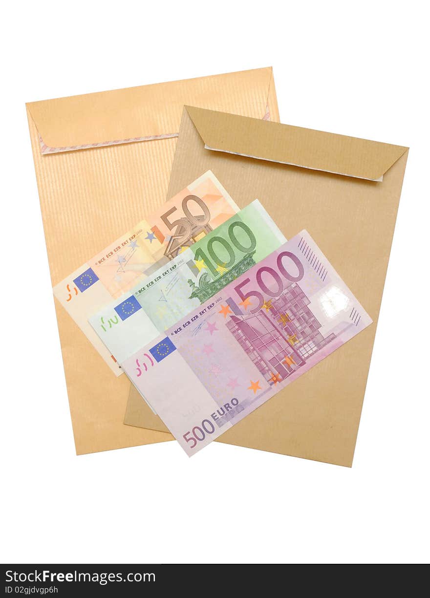 Paper euro over brownn covers