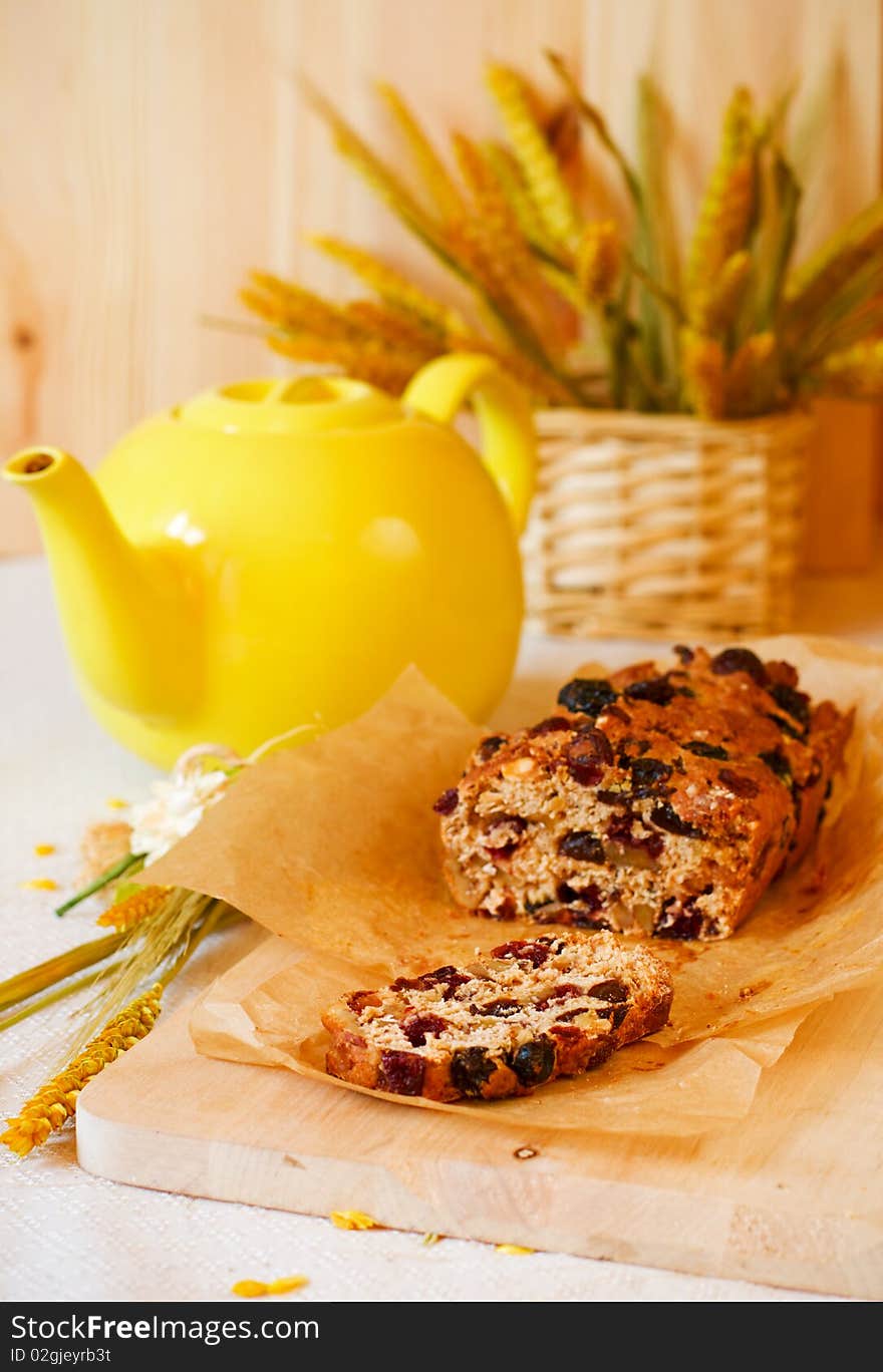 Traditional  homemade fruitcake