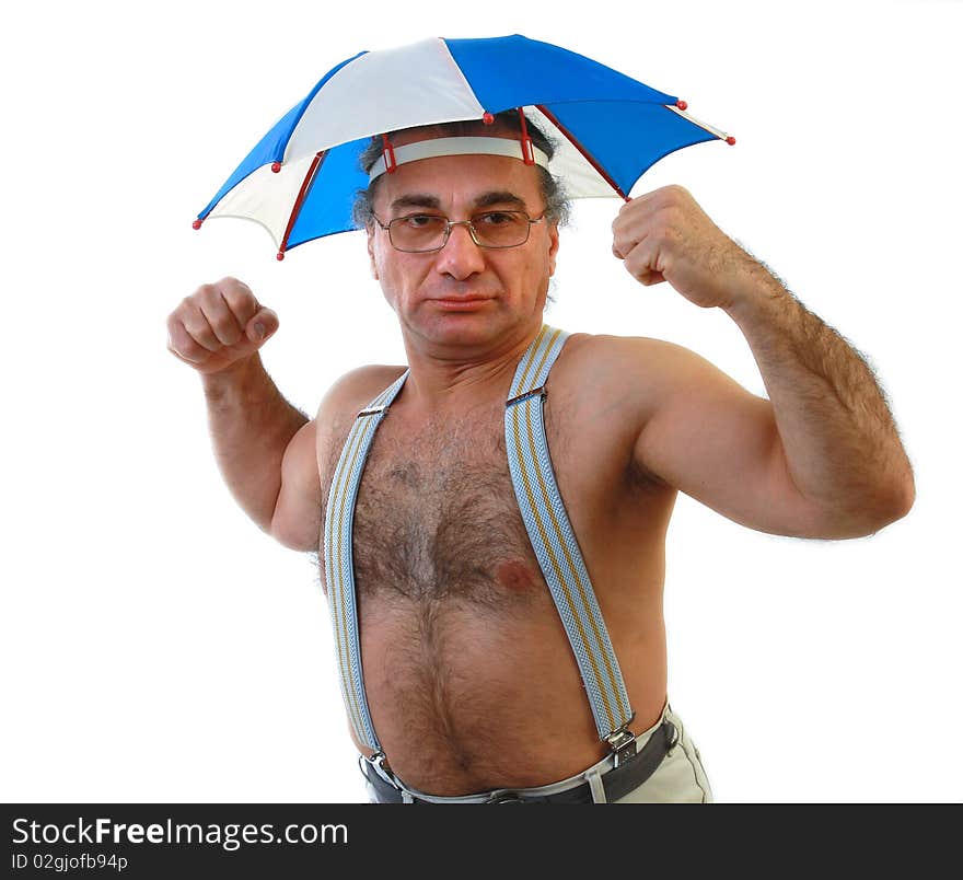 Man with an umbrella