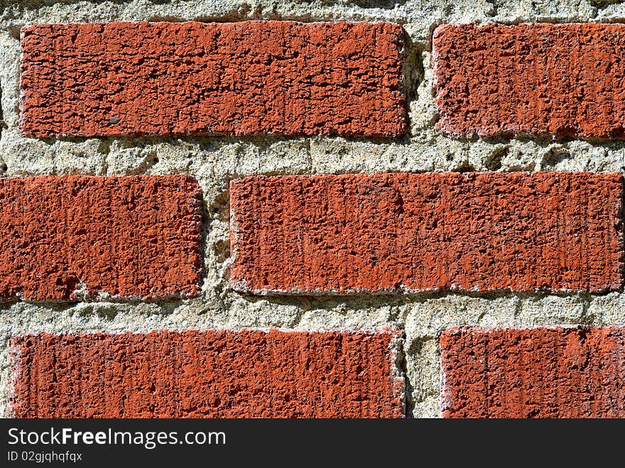 Red bricks under the sun light