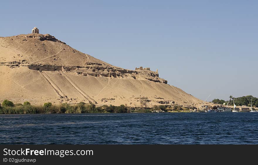 At the river Nil at Assuan in Egypt