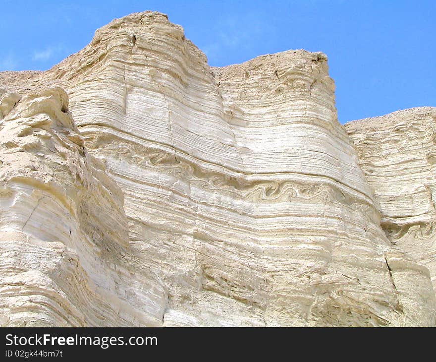 Nice and interesting Panting Cliff in the desert. Nice and interesting Panting Cliff in the desert