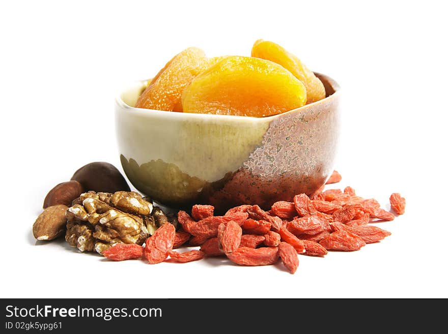 Dried Apricots in a Bowl