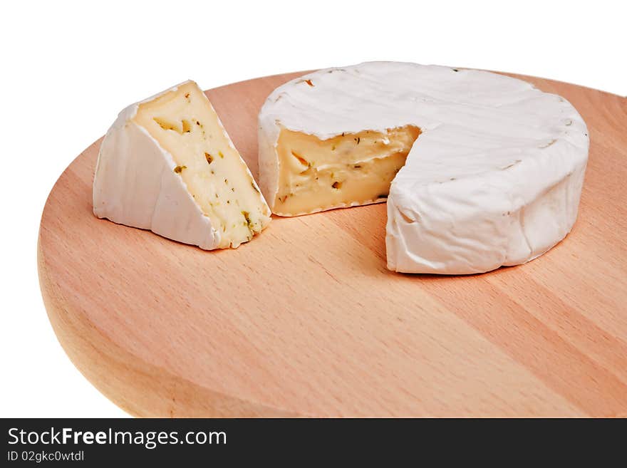 Round Camembert Cheese.