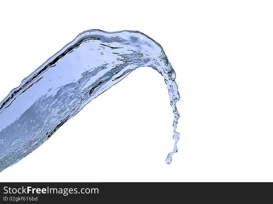 Isolated shot of water splashing