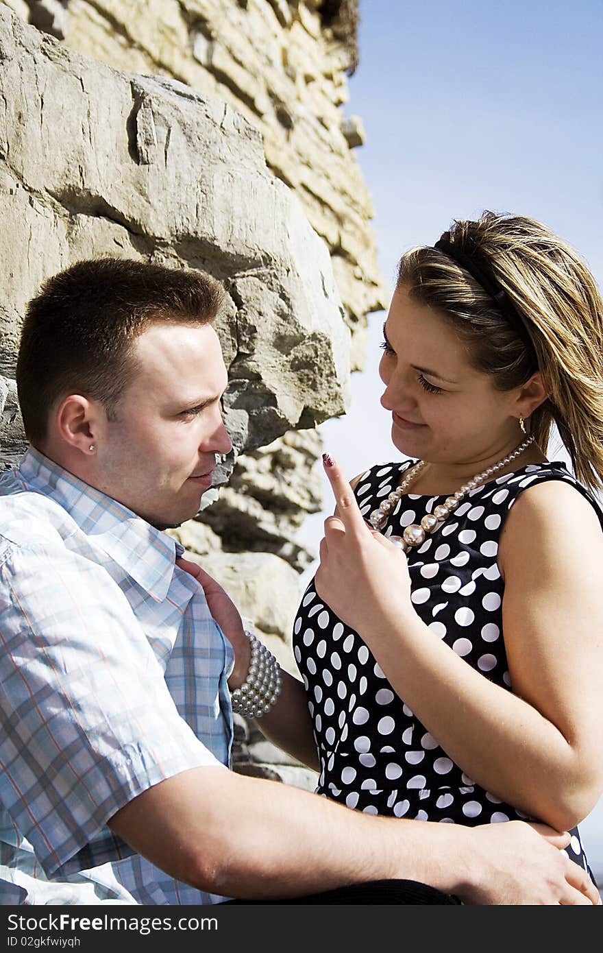 Happy couple on the beach. Happy couple on the beach