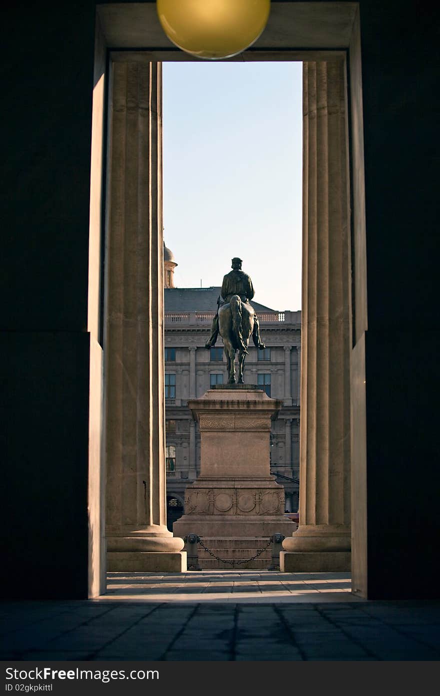 The Opera House in  the central square of the city of Genoa. The Opera House in  the central square of the city of Genoa