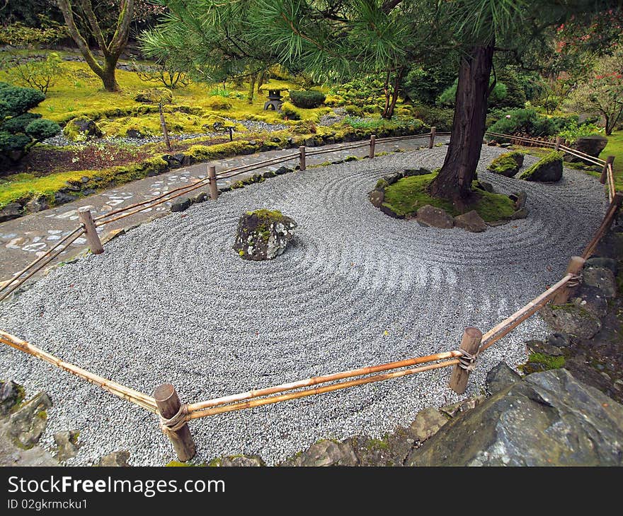 Japanese stone garden