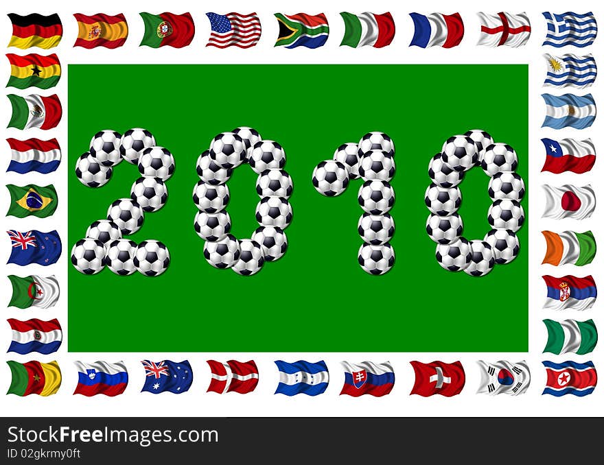 2010 - Soccer and Nation Flags