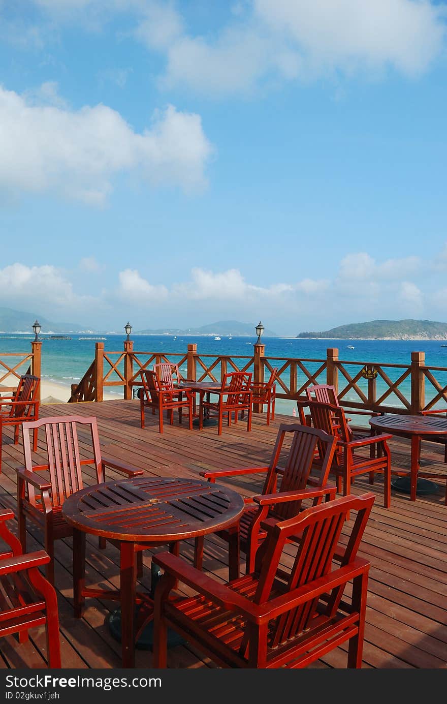 Beach viewing platform of the Sao son,. Beach viewing platform of the Sao son,