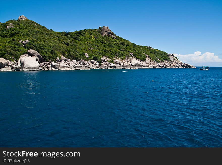 Edge of Nang-Yuan Island at the south of Thailand