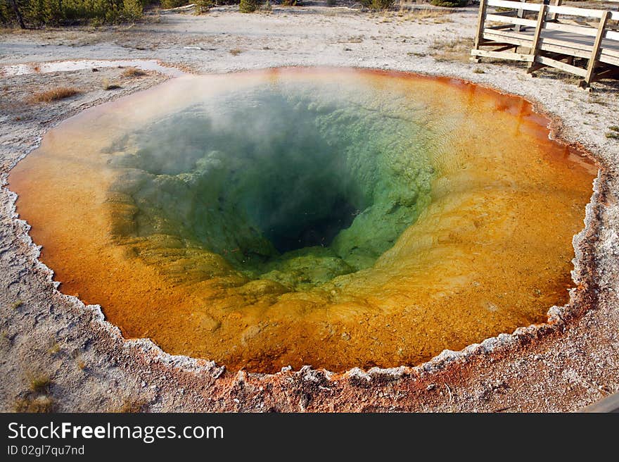 Morning Glory Geyser in Yellowstone National Park