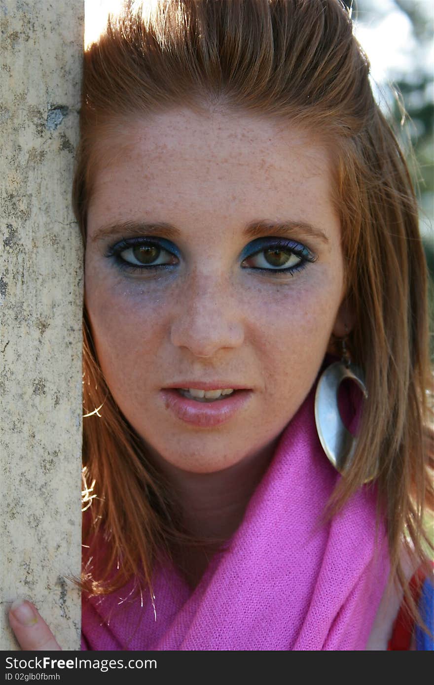 A portrait of a beautiful white, caucasian woman. A portrait of a beautiful white, caucasian woman