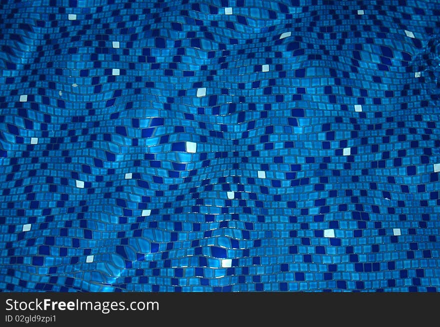 Abstract background of swimming pool tiles pattern