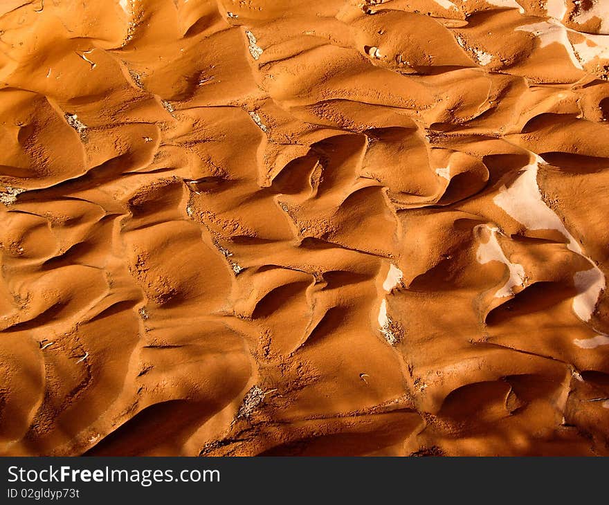 Dried mud in desert riverbed reminds of chocolate. Dried mud in desert riverbed reminds of chocolate