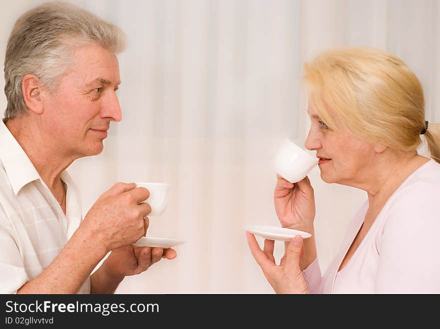 happy smiling elderly couple