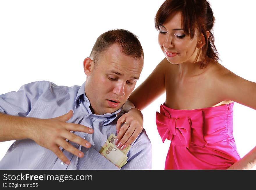 Wife takes away money from husband