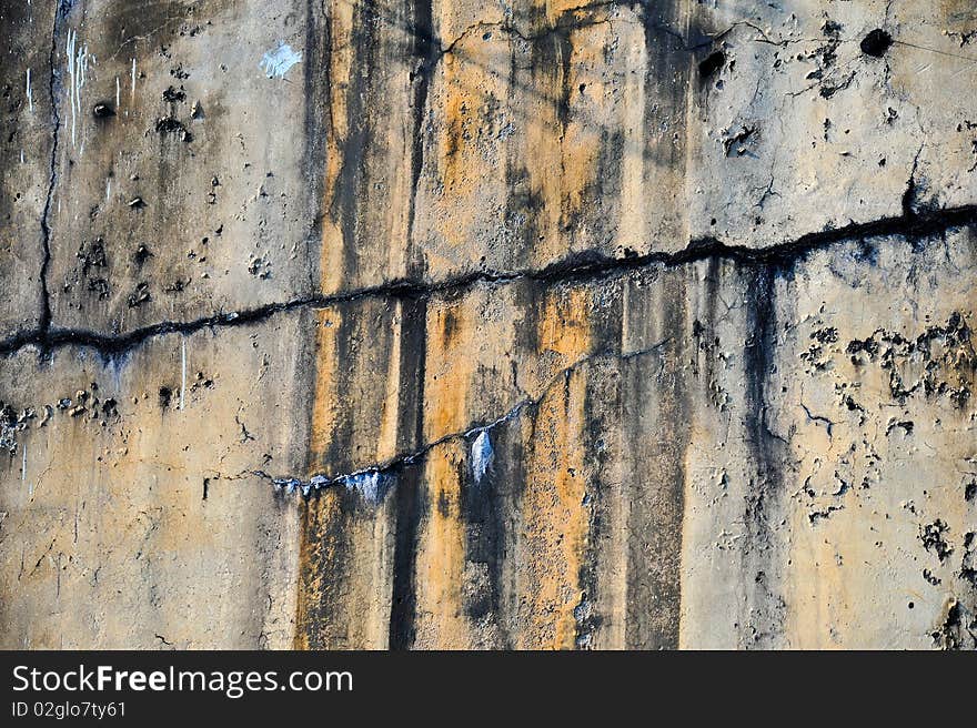 on wall, old industrial tower. on wall, old industrial tower