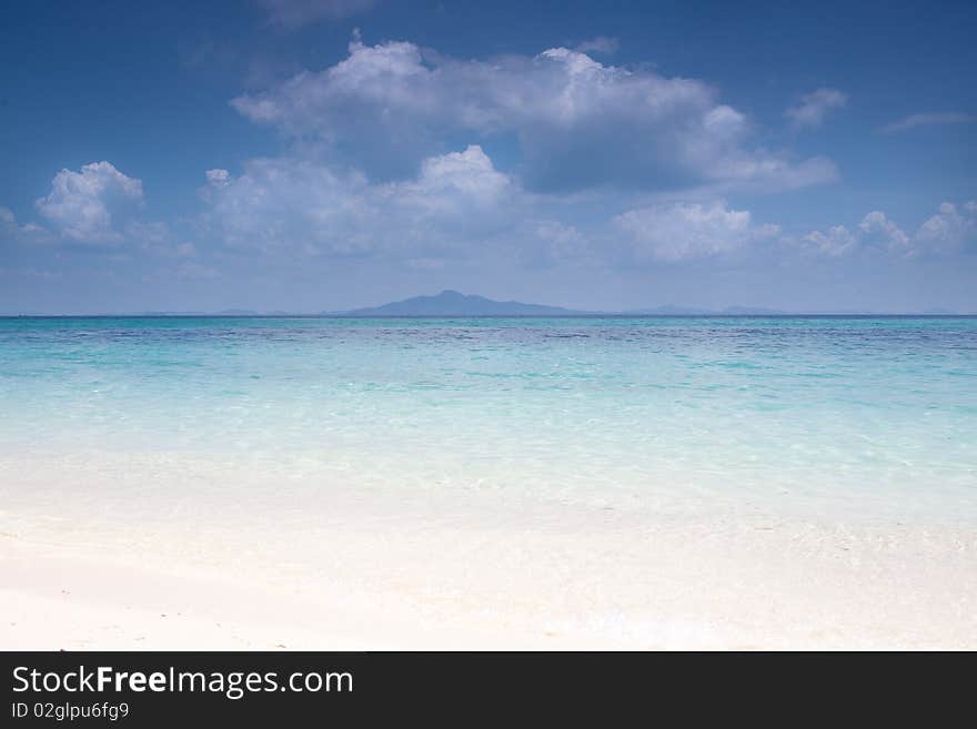 Blue lagoon with clear water