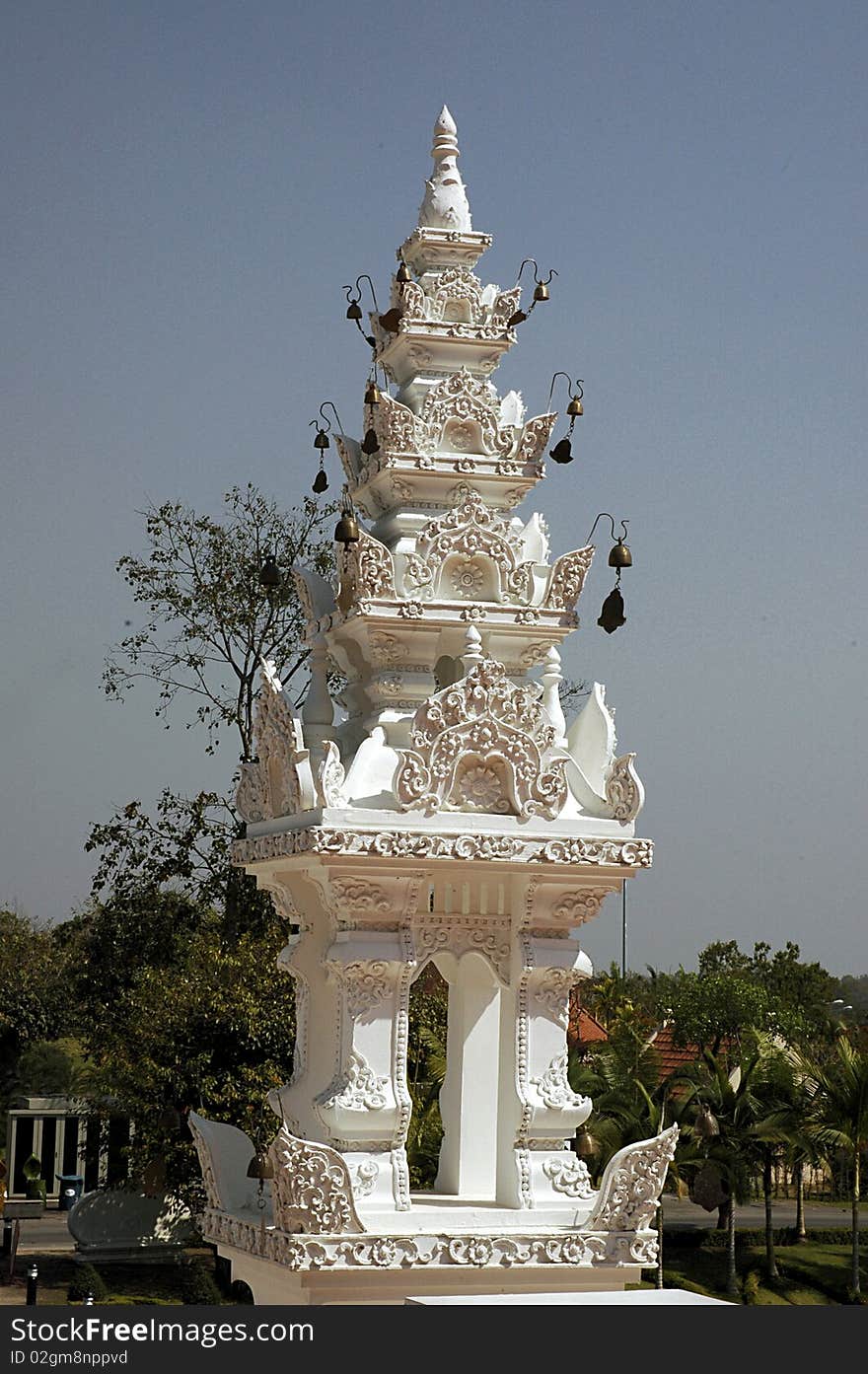 White Pagoda northern Thai art. White Pagoda northern Thai art.