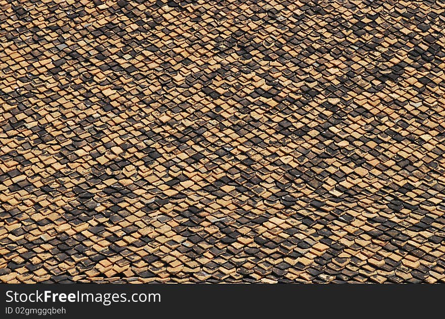 Tile Pattern Roof in Thai Ancient City