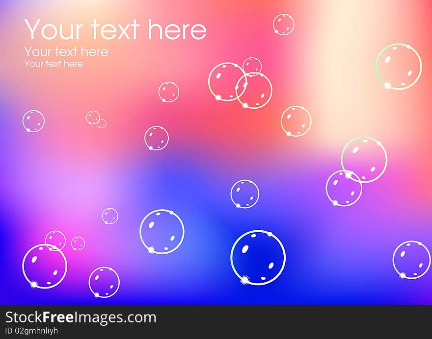 Magic soap bubble background,  illustration, AI file included