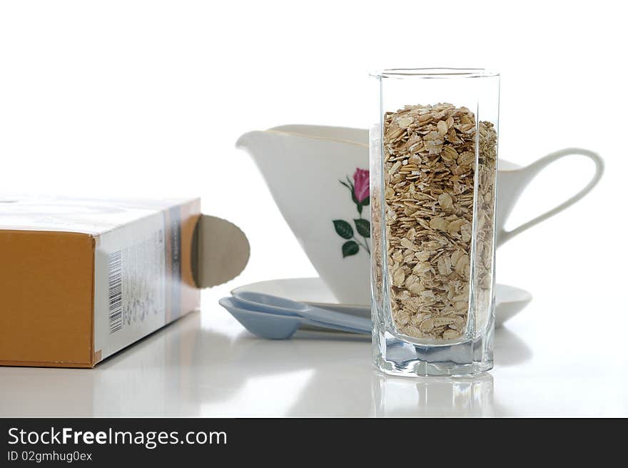 Stack of oat flakes