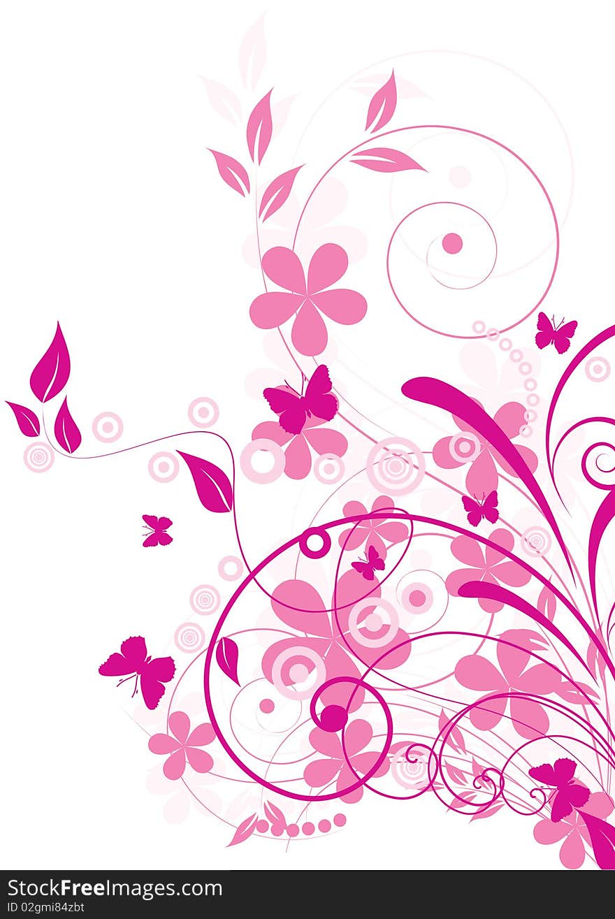 Abstract flowers background with place for your text. Abstract flowers background with place for your text