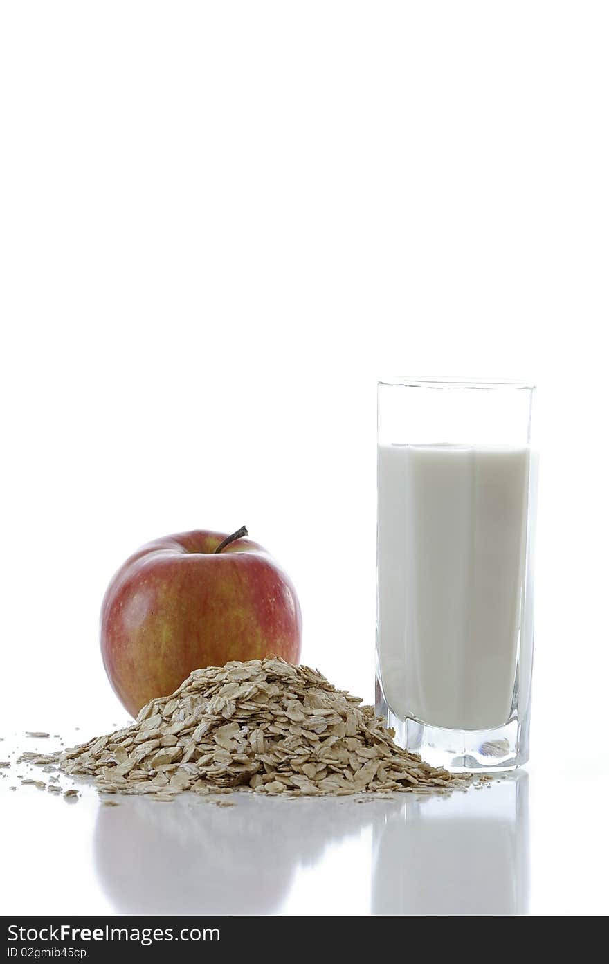 Oat flakes with the apple