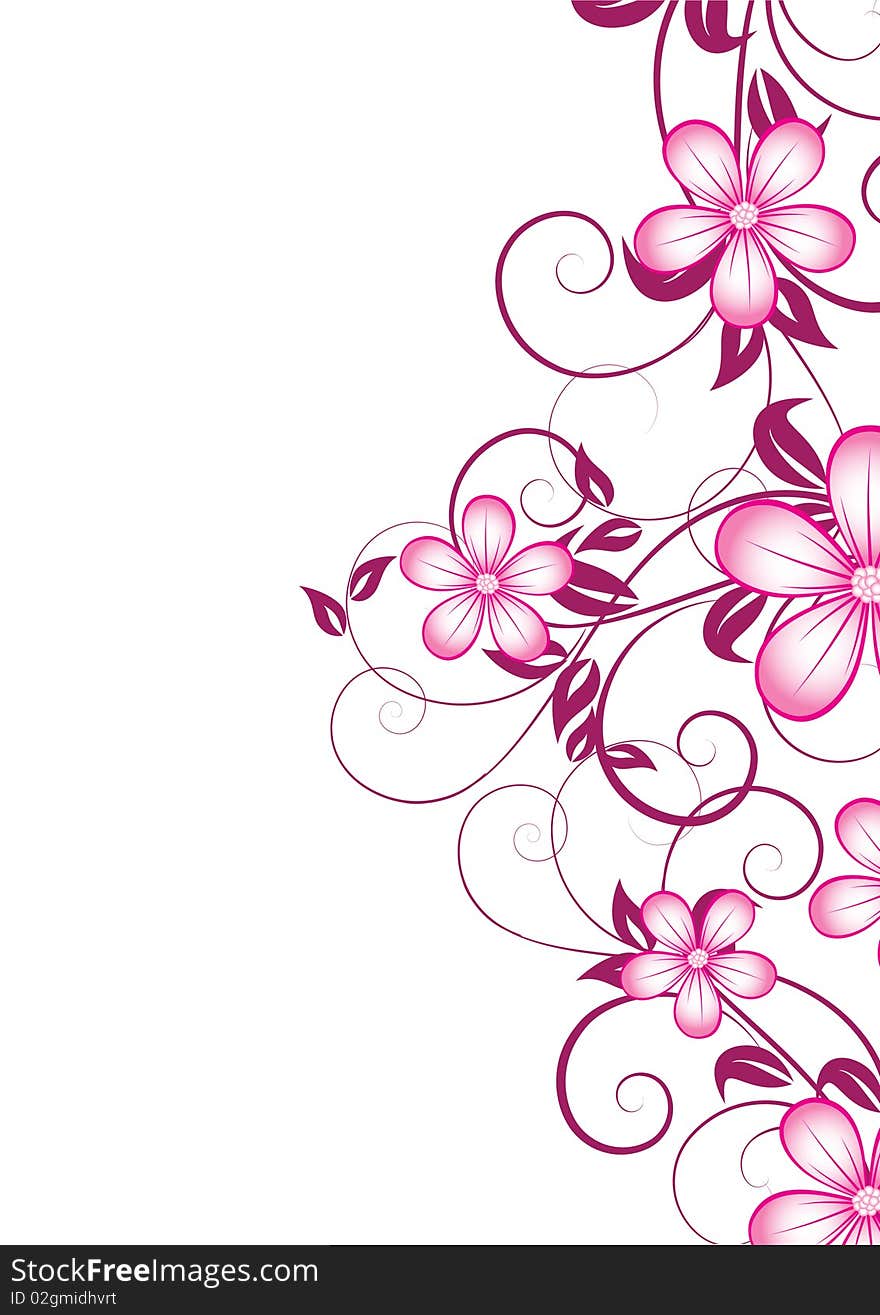 Abstract flowers background with place for your text. Abstract flowers background with place for your text