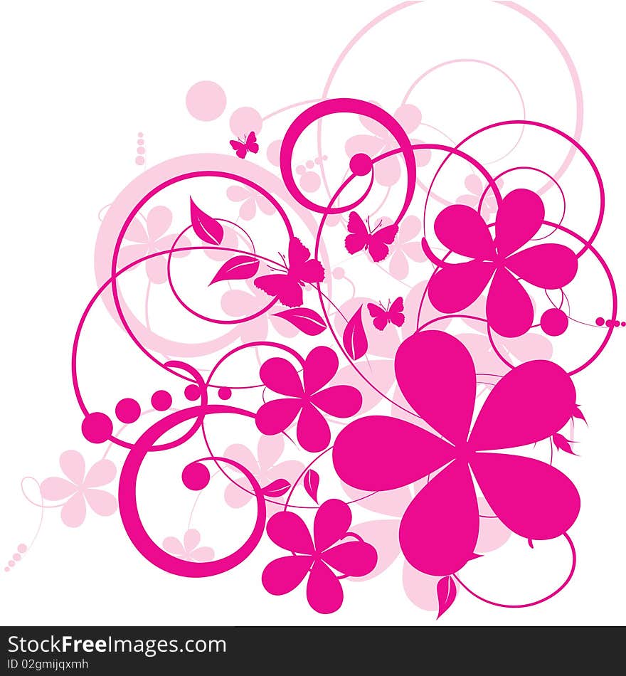 Abstract flowers background with place for your text. Abstract flowers background with place for your text