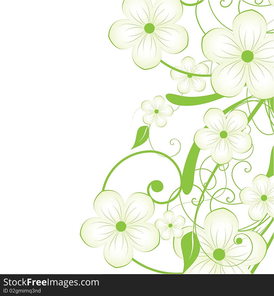 Abstract flowers background with place for your text. Abstract flowers background with place for your text