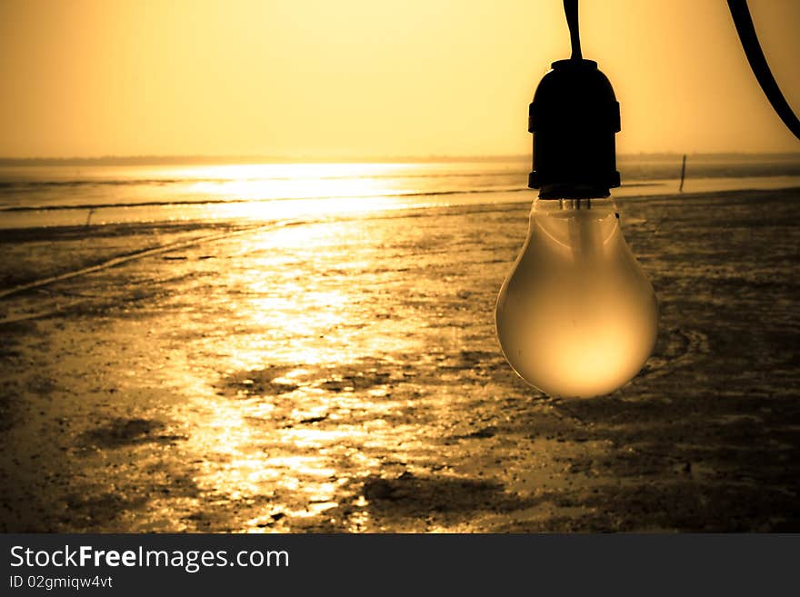 Lamp and wetland in Thailand