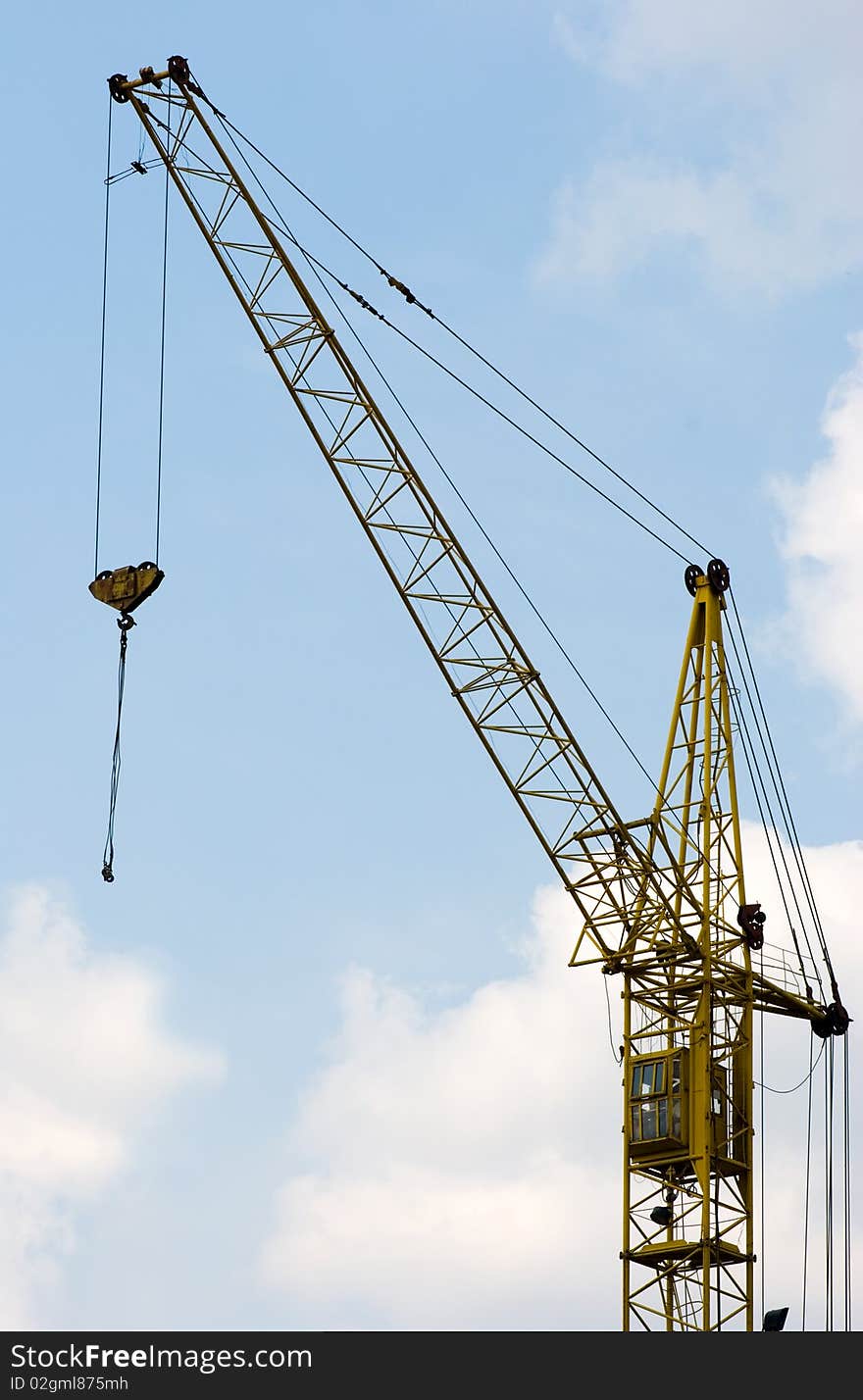 Crane on a background sky