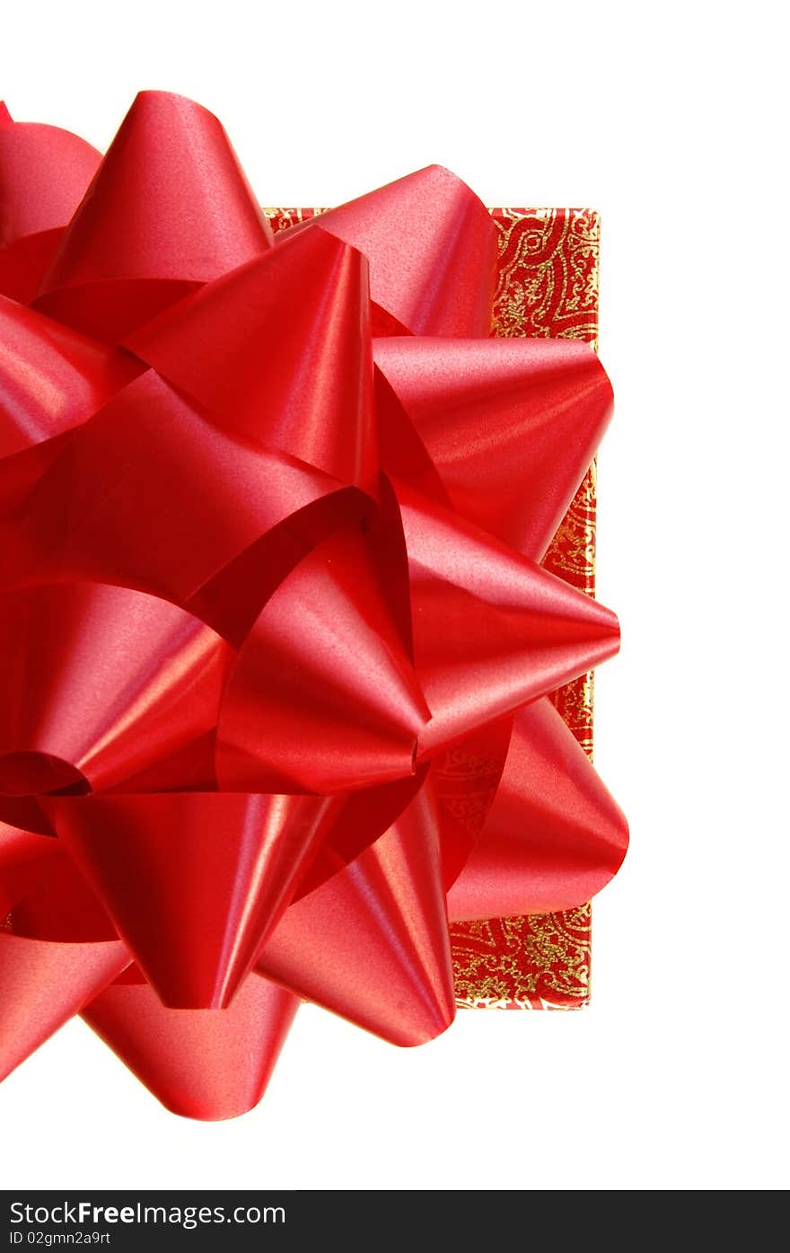 Red Gift Bow on Box