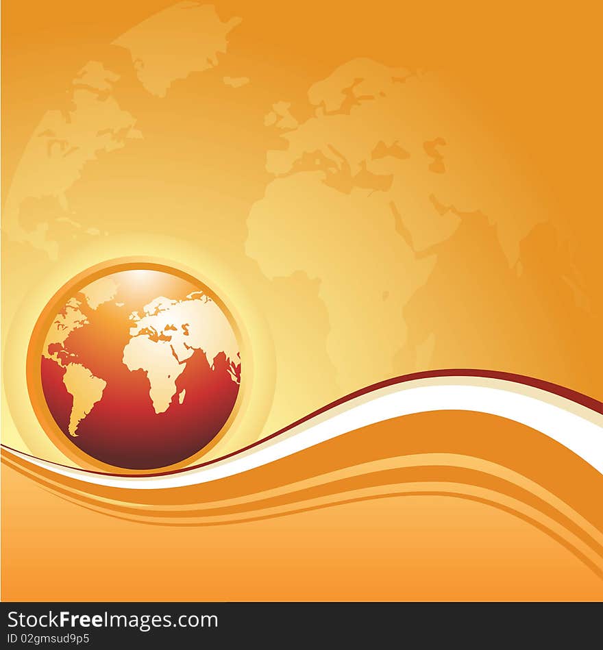 Abstract illustration with globe