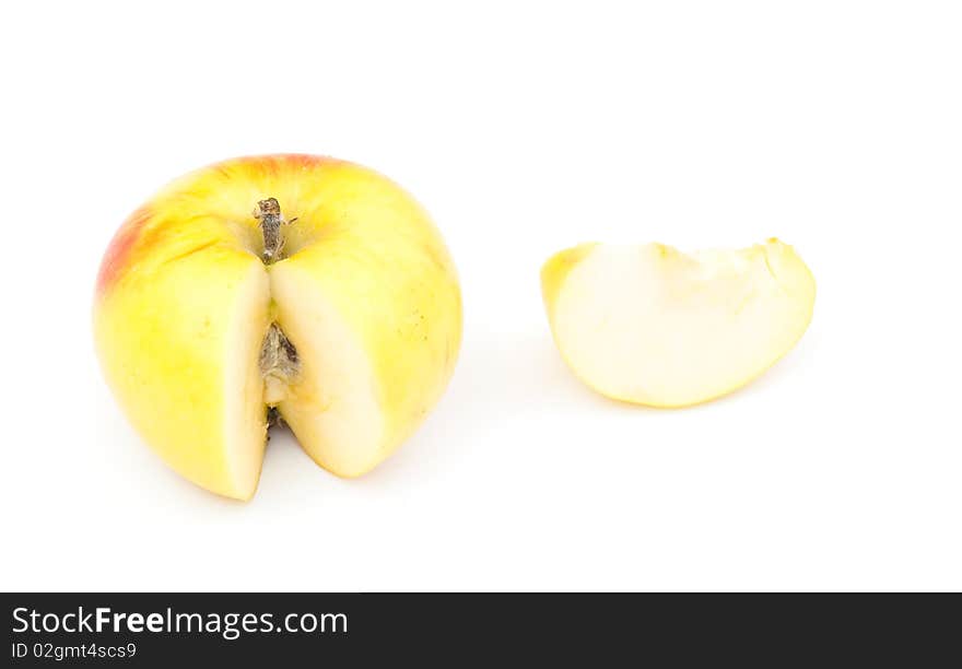 Picture ripe apples isolated on a white background. studio.